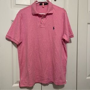 Ralph Lauren Blue Label Men’s Pink Polo with Gray Pony